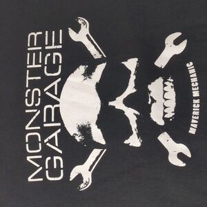 Monster Garage Maverick Mechanic  Skull T-Shirt Rare Vintage Men's sz XL